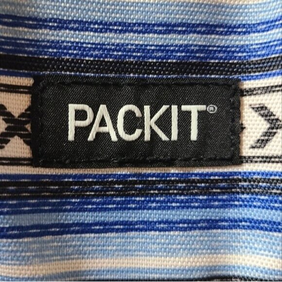 PackIt Freezable Lunch Bag With Southwest Stripe Pattern For Travel Or Work - Picture 2 of 6